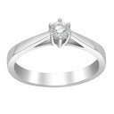 14kt. Afrodite hvg.guldring m. 0.20ct WSI