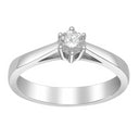 14kt. Afrodite hvg.guldring m. 0.25ct WSI