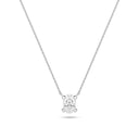 Halskæde Grace Ovale Solitaire - 14 kt hvidguld med en 0.75 ct lab-grown diamant
