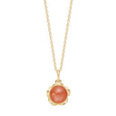 Sølv forg. vedhæng Flower m/sunStone