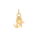 14kt. guldvedhæng/charm tro, håb & kærlighed