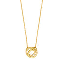 14kt. guldvedhæng m/dia. 0.02ct W/PI og forg. Sølv