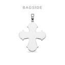 *Dagmarkors mellem blank bagside 21 x19 mm. sølv