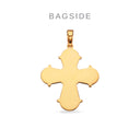Dagmarkors mellem blank bagside 21 x 19 mm. 8 kt.