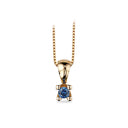 Vedhæng 14 kt safir