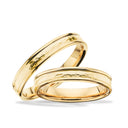 Hjerteringe rødguld 8 kt. - 4 mm