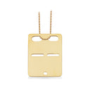 Id. Mrk. 5 hul 27 x 19 mm. 14 kt.