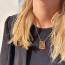 Id. Mrk. 2 hul 24 x 18 mm. 14 kt.