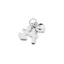 Rhod. Sølv Vedhæng  Tro Håb Kærlighed
