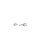Rhod. Sølv Ørestik M/Sy.Zirconia 4,5Mm