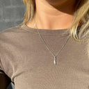 MELO Vedhæng mini with diamond - Sølv