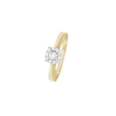14 Karat Haloring 0,22 ct. TW/VS LG