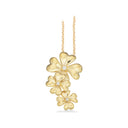 *Vedhæng blomster cubic zir. sølv fg. m/kæde