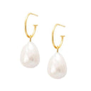 Baroque pearl creol - Forgyldt