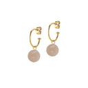 Creol with peach moonstone - Forgyldt
