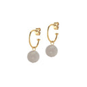 Creol with grey moonstone - Forgyldt