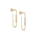 Øreringes with 5 pearls - Forgyldt