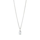 Square Vedhæng White Topaz - Sølv