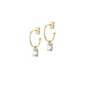 Square creol White topaz - Forgyldt