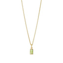 Square Vedhæng Green peridot - Forgyldt