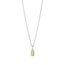 Square Vedhæng Green peridot - Sølv