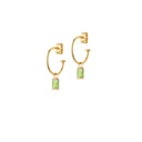 Square creol Green Peridot - Forgyldt