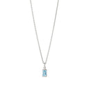 Square Vedhæng Sky blue Topaz - Sølv