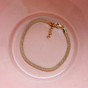Armbånd sølvforgyldt. 17+2 cm