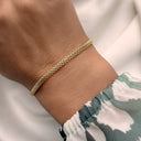 Armbånd sølvforgyldt. 17+2 cm