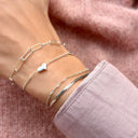 Armbånd links sølv rh. 17+2 cm