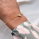Armbånd hjerte sølv fg. 17+2 cm