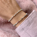 SoHo armbånd multi color cubic zir. sølv rh. 17+2 cm