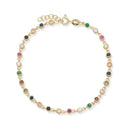 SoHo armbånd multicolor cubic zir sølv fg 17+2