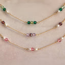 Armbånd rosa sten /fkp. sølv fg. 17 +2 cm