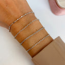 *Armbånd rustik sølv rh. 17+2 cm