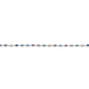 *SoHo armbånd multicolor cubic zir. sølv rh. 17+2 cm
