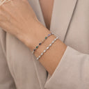 *SoHo armbånd multicolor cubic zir. sølv rh. 17+2 cm