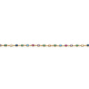 *SoHo armbånd multicolor cubic zir. sølv fg. 17+2 cm