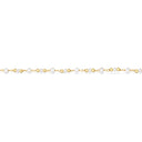 *Armbånd fkp./krystaller sølv fg. 17+2 cm