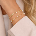 *Armbånd fkp./krystaller sølv fg. 17+2 cm