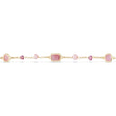 *Armbånd lyserøde cat eye/krystaller/cubic zir. sølv fg. 17+2 cm