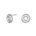 SHAPE Sølv rhod. ørestik donut mat 9.5mm