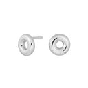 SHAPE Sølv rhod. ørestik donut 9.5mm