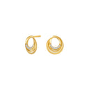 14kt. guldøreringe m. dia 0,04ct. W/SI