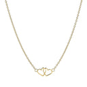 Collier dobbelt hjerte 45 cm 333
