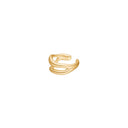 Forgyldt sølv earcuff FLUID52