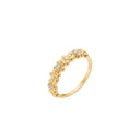 Ring med blomster og diamanter 3x0,02 ct W.SI 333