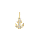 Vedh. anker zirk. 12x19mm 8 karat guld