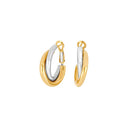 8kt. Guld creoler bicolor