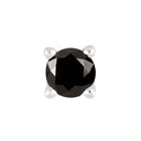 SON stål ørestik 3mm sort cz 1 stk.